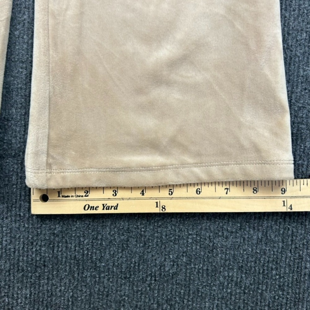 bebe Beige Velour Tracksuit Zip Up Hoodie Rhinestone 'bebe' Spell Out - Medium - Picture 9 of 16